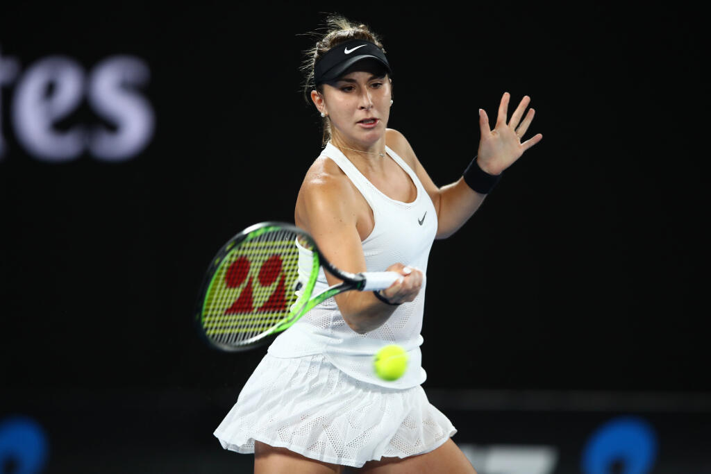 Belinda Benčičová v zápale boja.