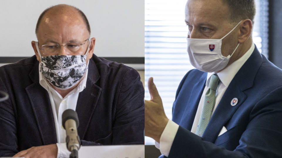Šéf NR SR Boris Kollár nariadil audit v RTVS. Vľavo generálny riaditeľ televízie Jaroslav Rezník.