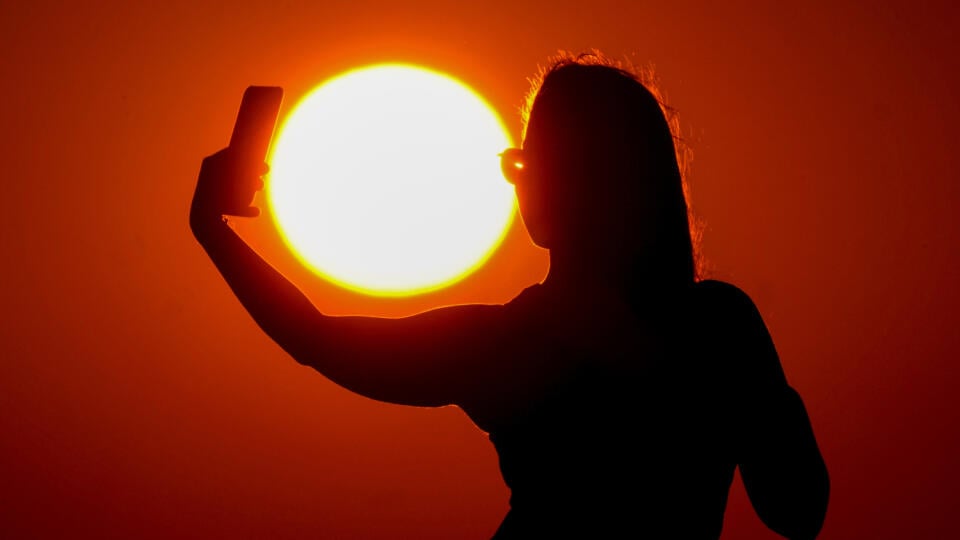 Selfie pri východe slnka.