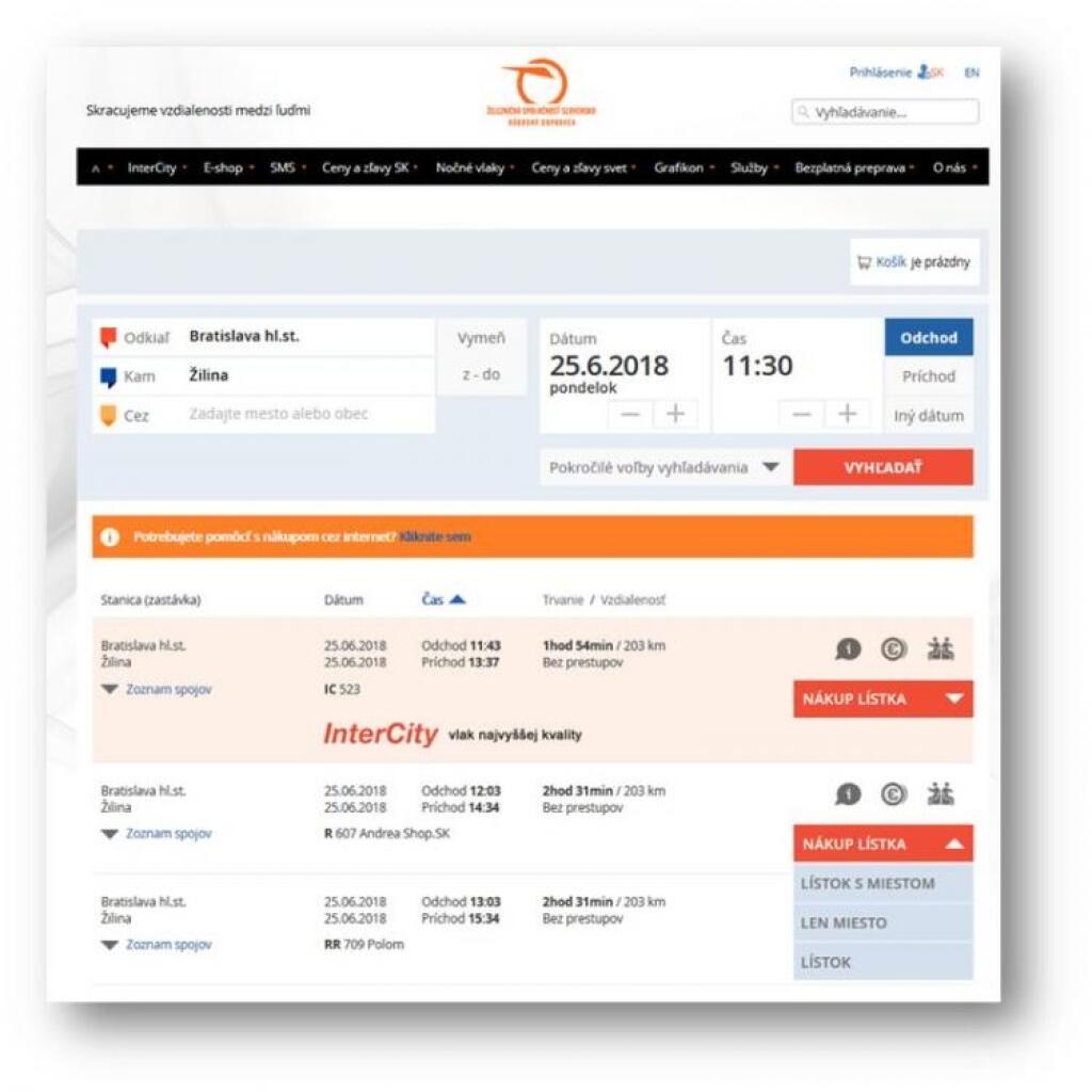 Železnice sľubujú modernejší predaj lístkov cez web a aplikáciu. Pozrite si prvé náhľady