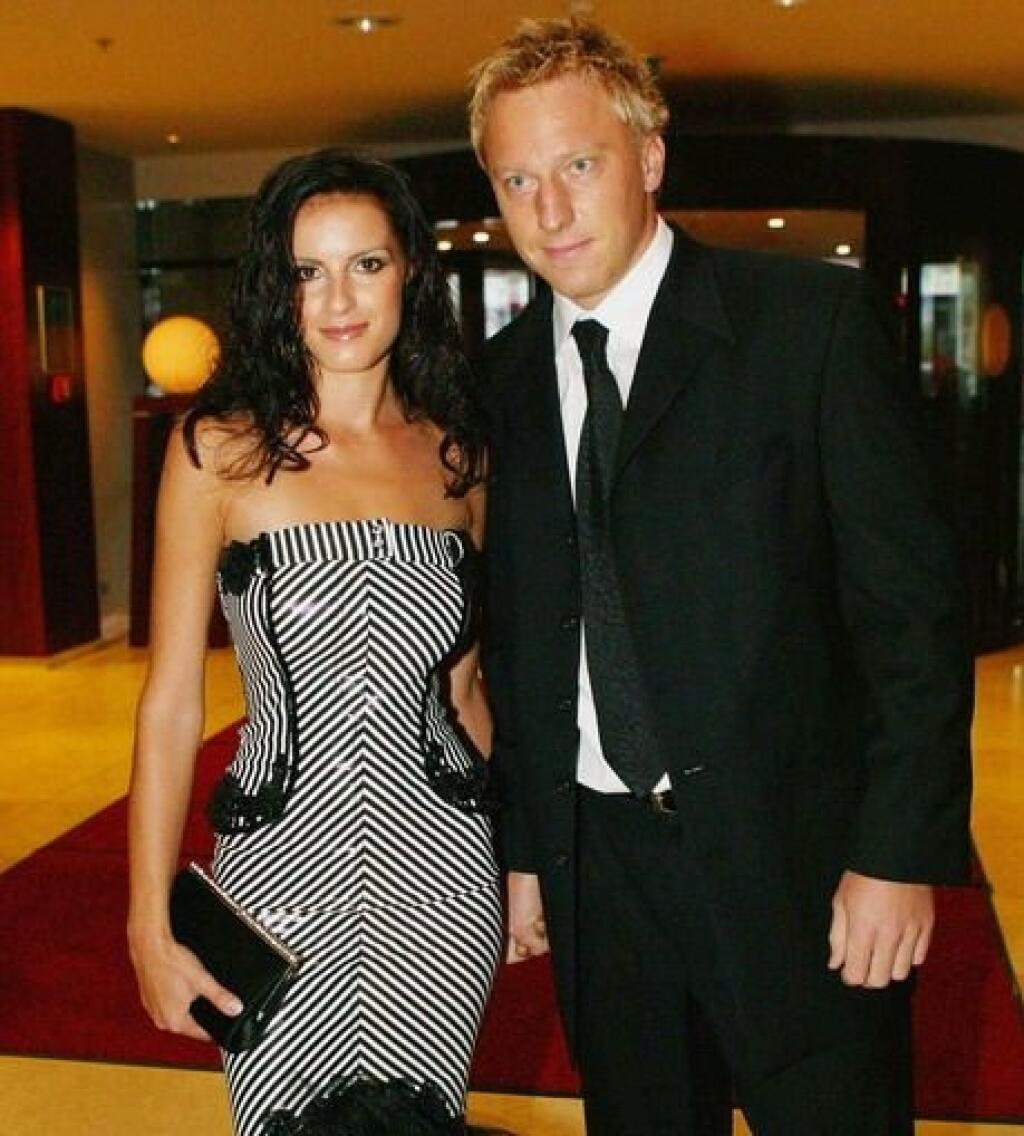 Marián Hossa (hokejista) s priateľkou Janou Ferovou.
