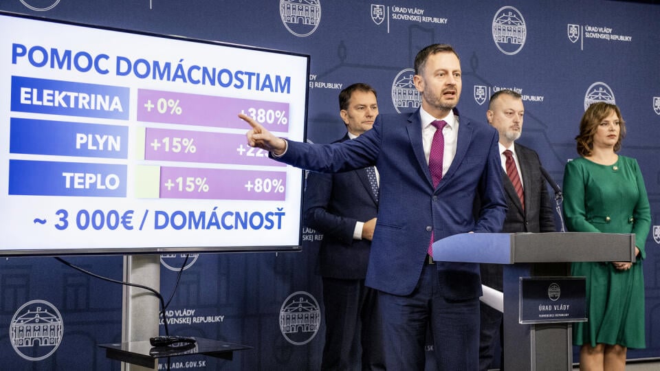 Vláda: Domácnostiam sa cena elektriny nezmení, cena plynu vzrastie o 15 %