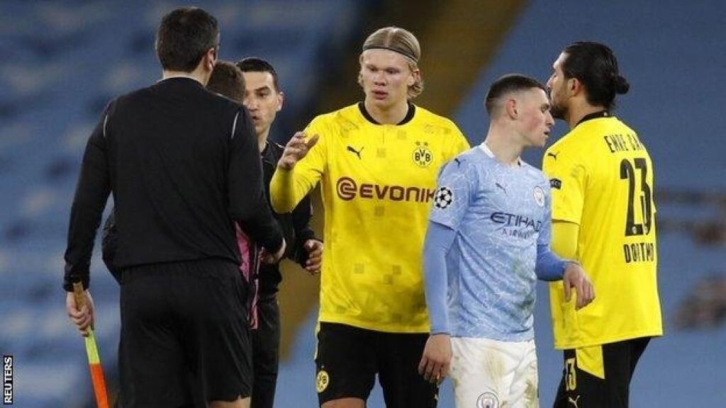 Erling Haaland po zápase s Manchestrom City