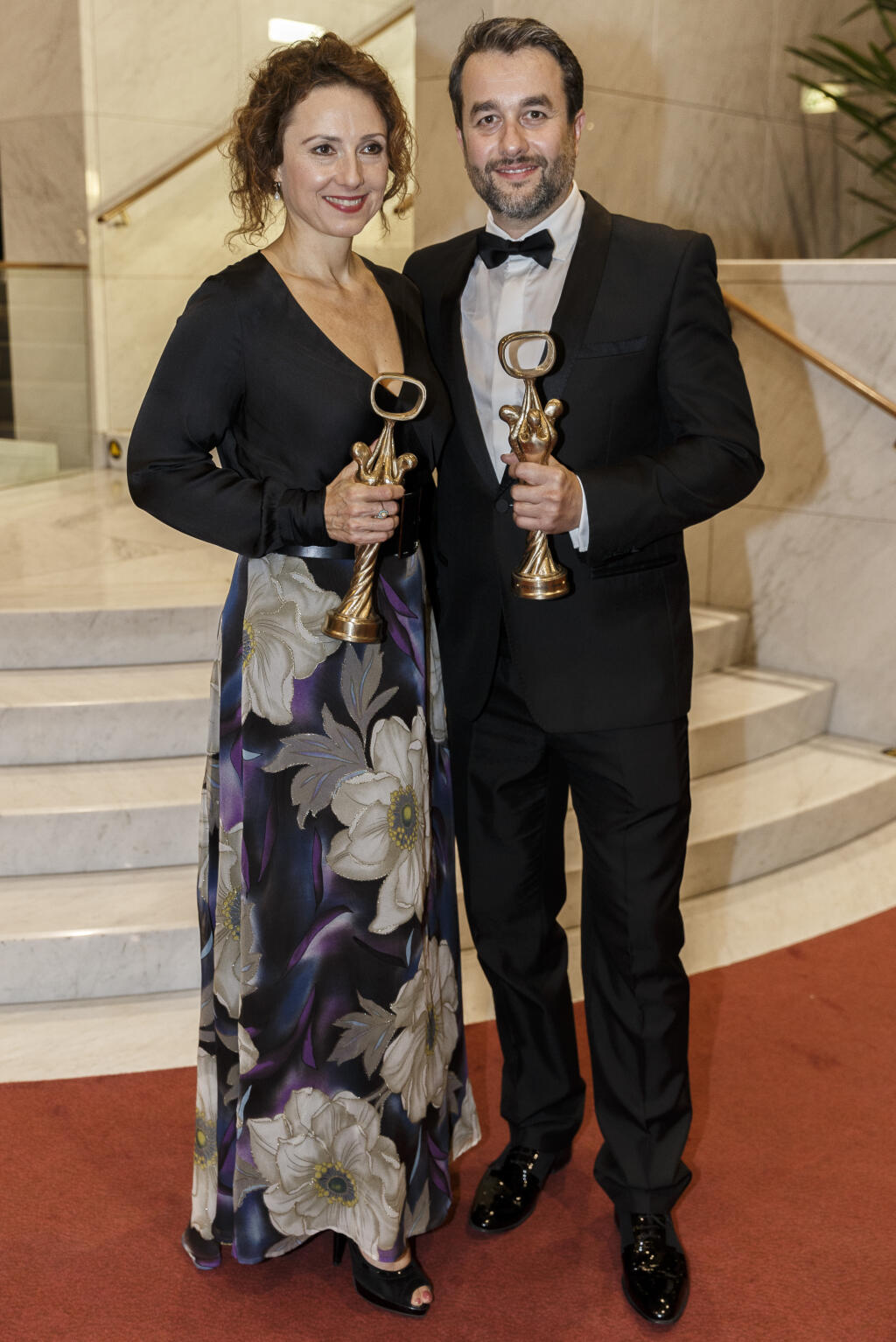 Na snímke počas párty po skončení priameho prenosu z galavečera OTO 2019. Na snímke Zuzana Mauréry a Vladimír Kobielsky.