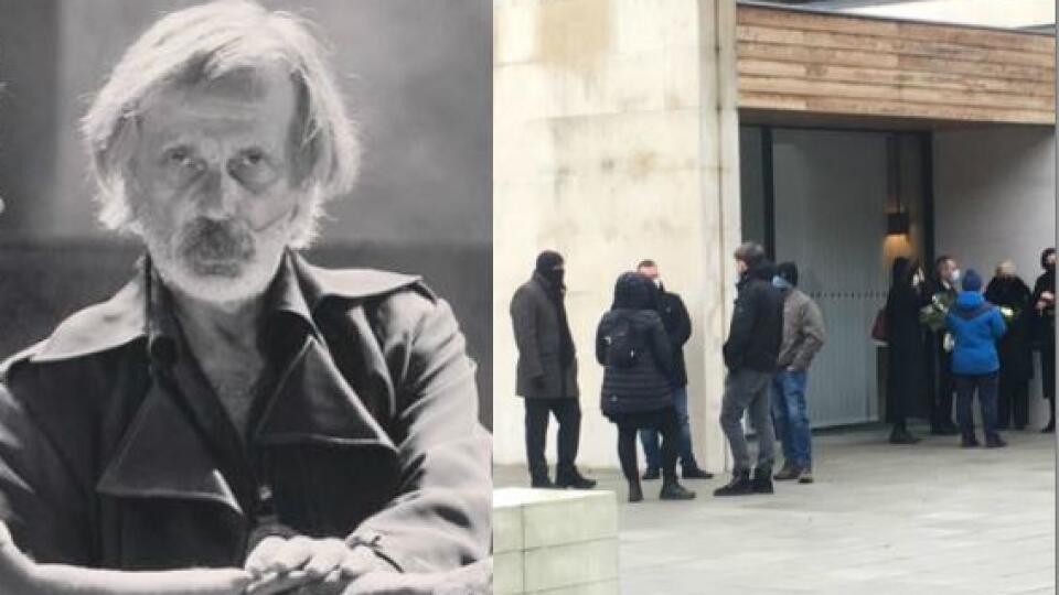 Pohreb Štefana Kožku v bratislavskom krematóriu.