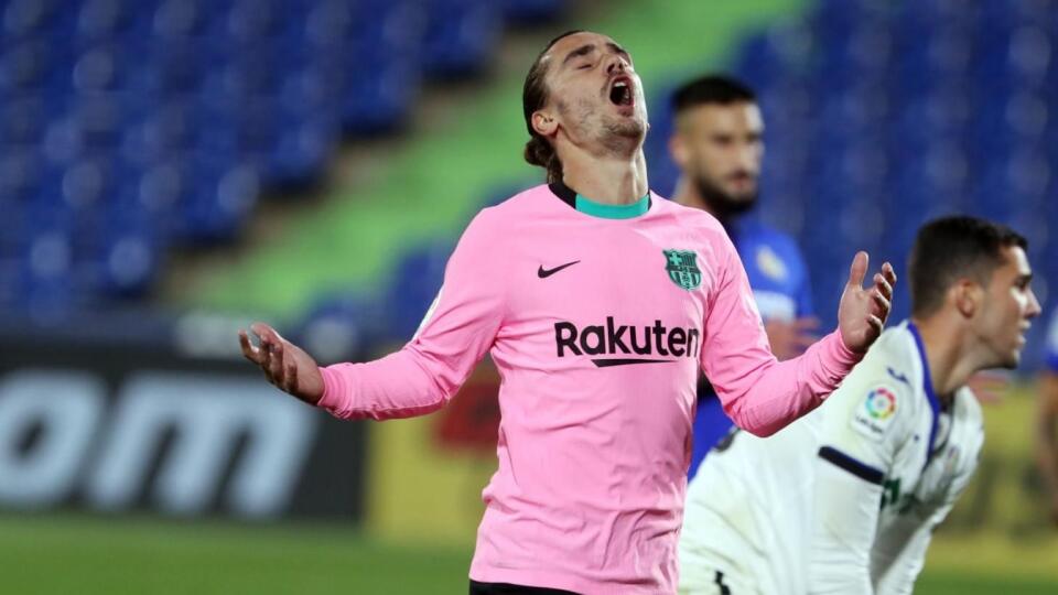 Útočník Kataláncov Antoine Griezmann taktiež nezabránil prehre Barcelony s Getafe.