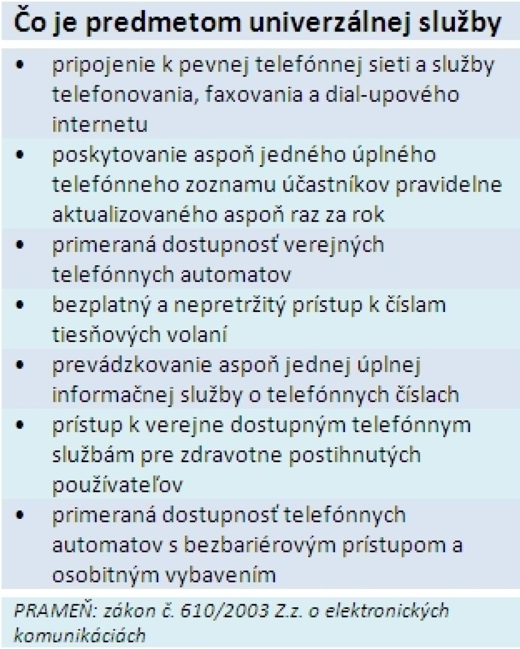 Účet T-Comu za univerzálnu službu sa platiť nebude