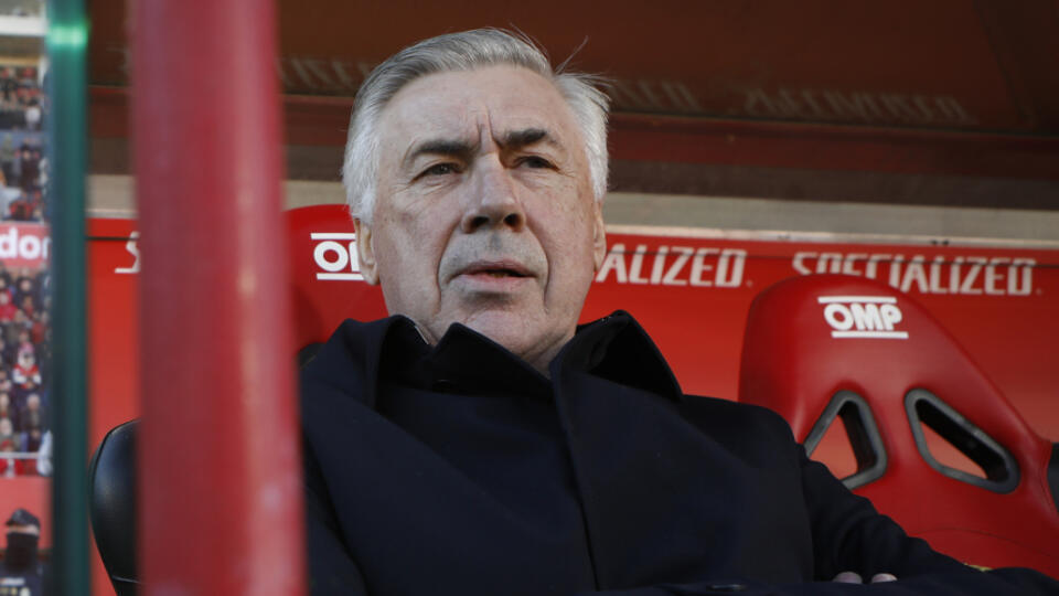 Na archívnej snímke tréner Realu Madrid Carlo Ancelotti.