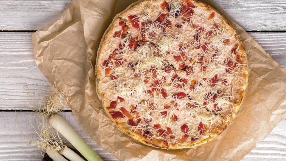 Vegetariánska pizza z lístkového cesta