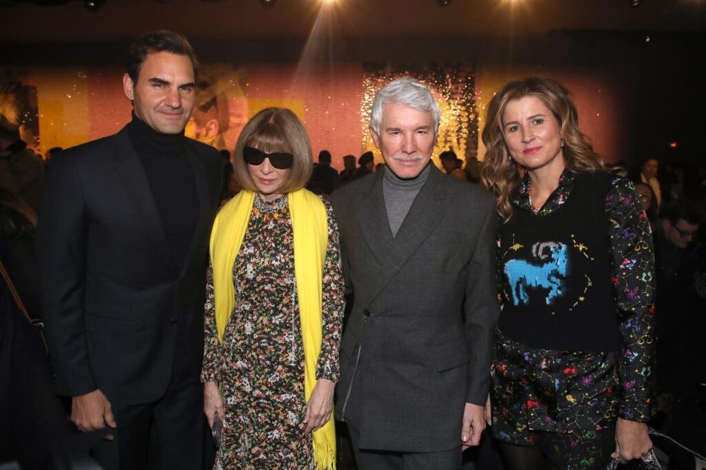 Roger Federer sa pristavil aj pri dobrej kamarátke šéfredaktorke Vogue Ane Wintour a austrálskym režisérom Bazom Luhrmannom.
