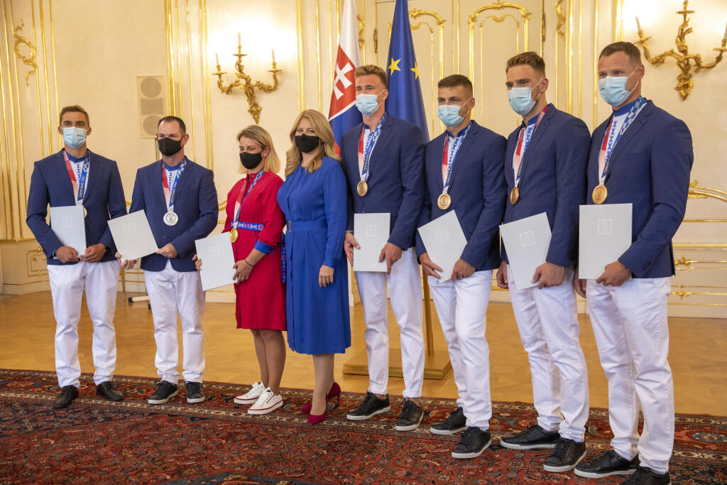 Prezidentka Slovenskej republiky Zuzana Čaputová (48) v stredu popoludní prijala v Prezidentskom paláci našich olympionikov, ktorí v Tokiu vybojovali cenný kov.