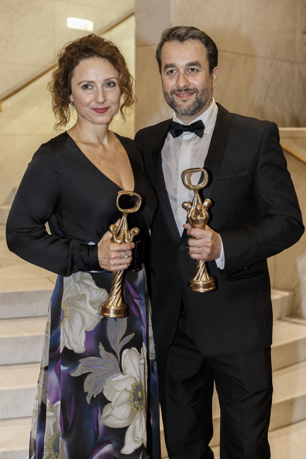 Na snímke počas párty po skončení priameho prenosu z galavečera OTO 2019. Na snímke Zuzana Mauréry a Vladimír Kobielsky.