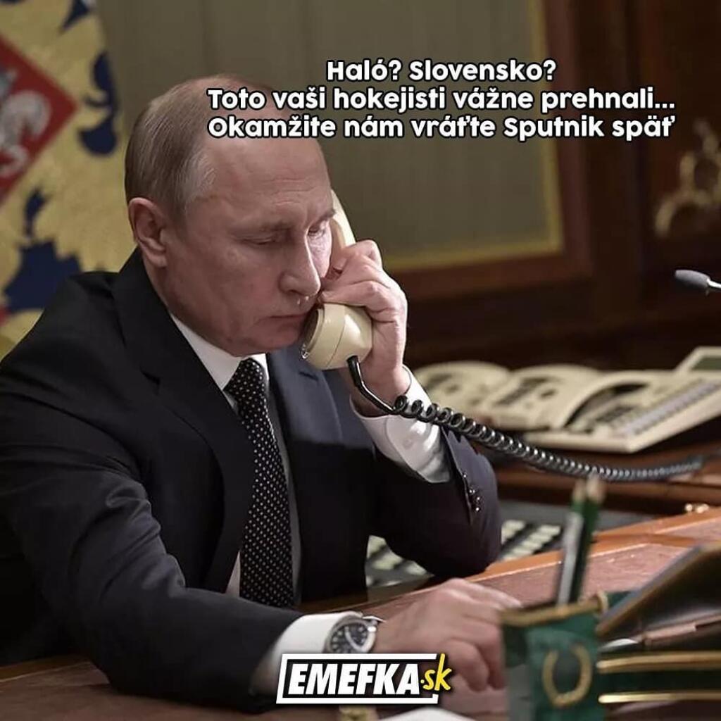 Slovenskí hokejisti zdolali favorizovaných Rusov a satirické stránky vychrlili množstvo vtipov.