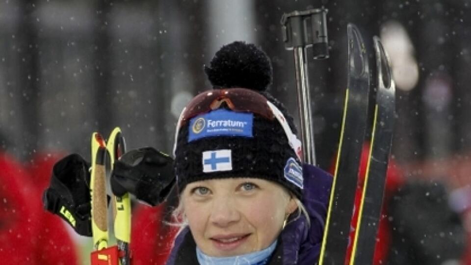 Fínska biatlonistka Kaisa Leena Mäkäräinen.