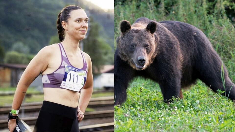 Počas behu zaznamenala vo svojej blízkosti výskyt medveďa.