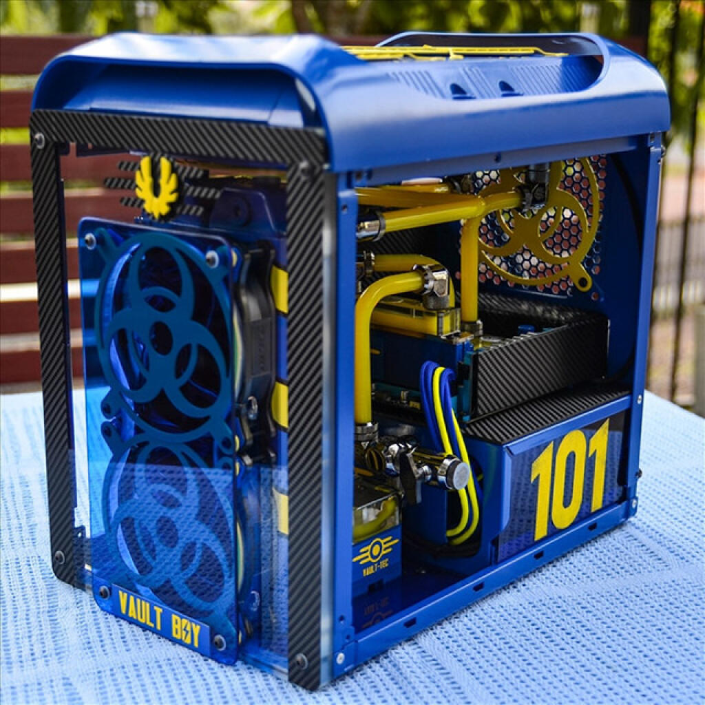 Custom пк. Кастом корпус для ПК. Моддинг ПК В стиле фоллаут. Thermaltake Core x9. Modding PC моддинг ПК.