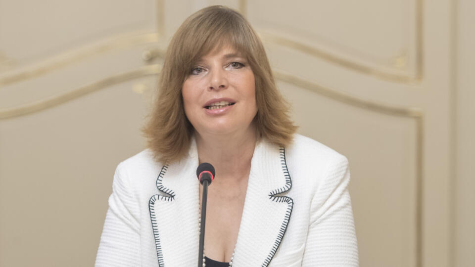 Na snímke vicepremiérka SR a ministerka investícií a regionálneho rozvoja (MIRRI) SR Veronika Remišová (Za ľudí) po podpísaní Dohody o spolupráci medzi ministerstvom investícií, regionálneho rozvoja a informatizácie SR, Najvyšším kontrolným úradom SR a Úradom pre verejné obstarávanie 7. júna 2022 v Bratislave. FOTO TASR - Martin Baumann
