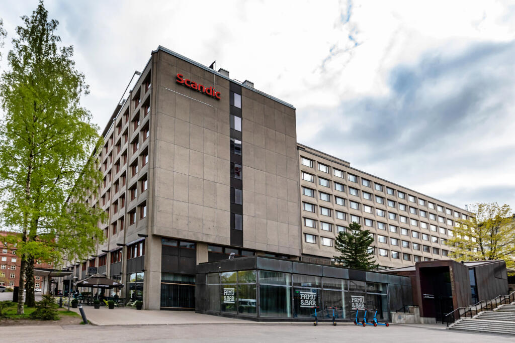 Na snímke je Scandic Park hotel v Helsinkách, kde bývajú slovenskí hokejsti počas MS 2022.