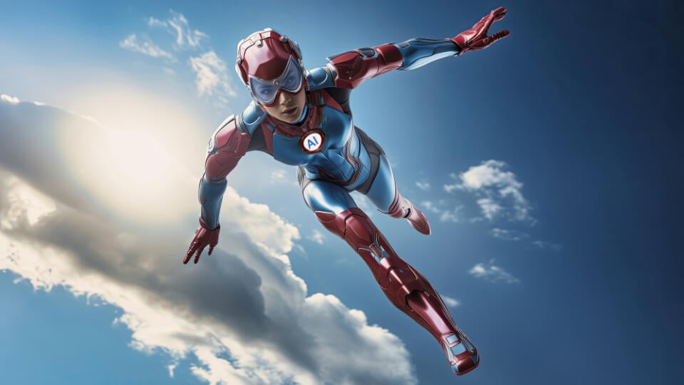 ilustracia Captain Marvel, umela inteligencia AI