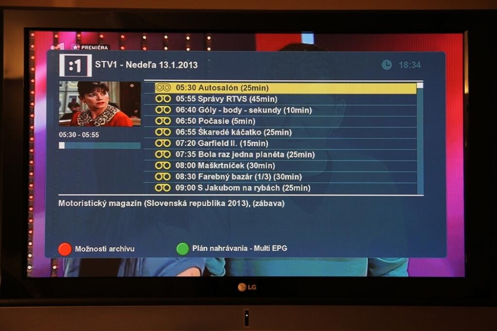 Antik SmartTVbox - Vstup do archívu cez EPG