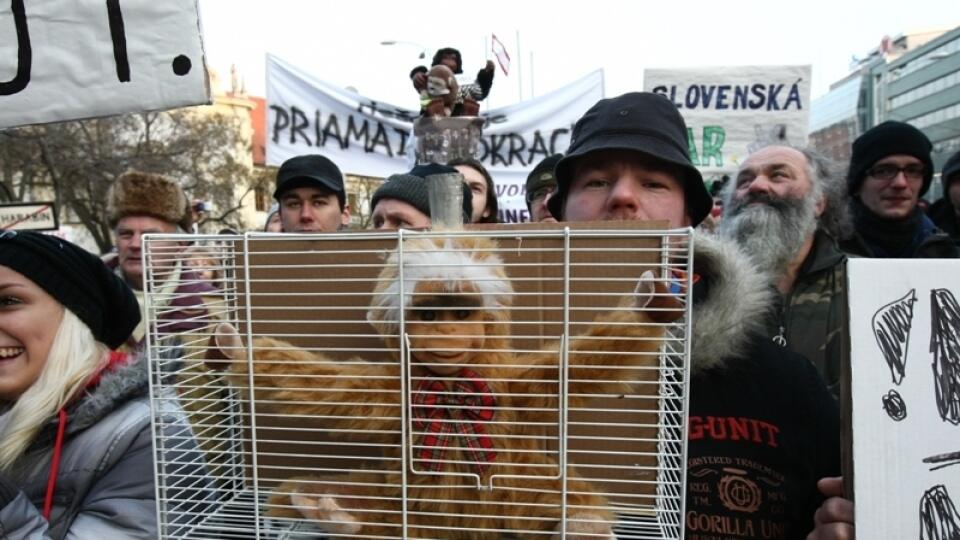 Protest Gorila III v Bratislave