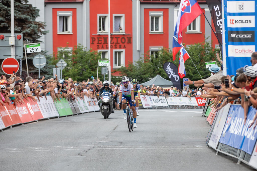 Spoločné Majstrovstvá Slovenska a Česka v cestnej cyklistike. Na snímke je Peter Sagan.