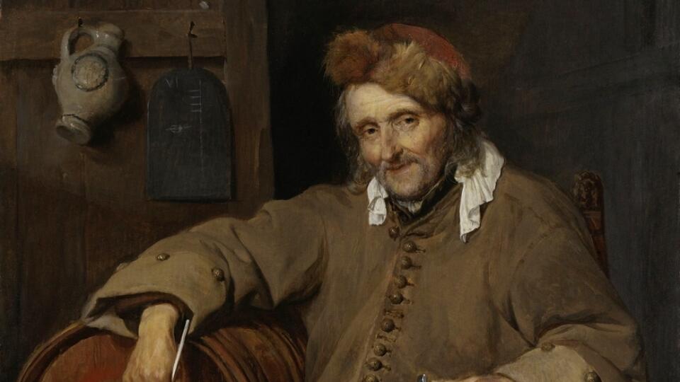 The,Old,Drinker,,By,Gabriel,Metsu,,1661-63,,Dutch,Painting,,Oil