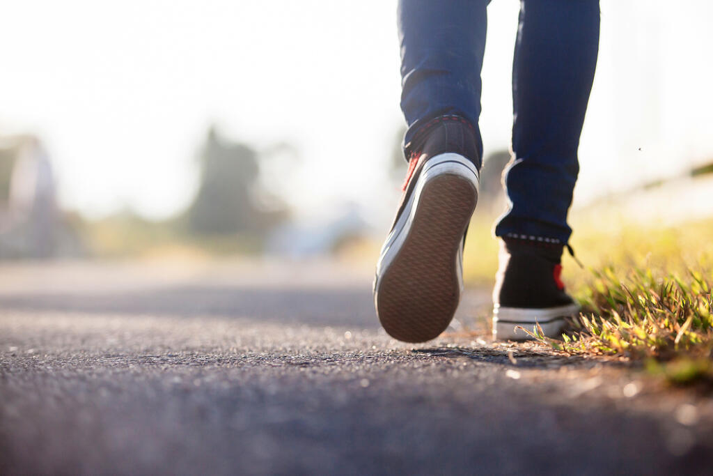 Close,Up,Of,Girl,Shoes,Walking