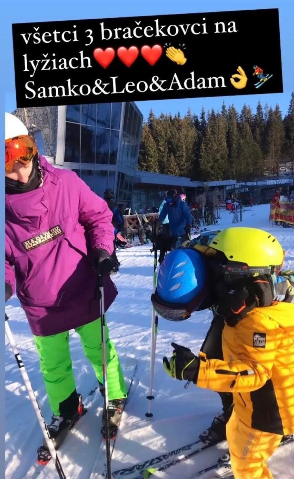 Zlatica Puškárová si užíva rodinnú lyžovačku v Jasnej.