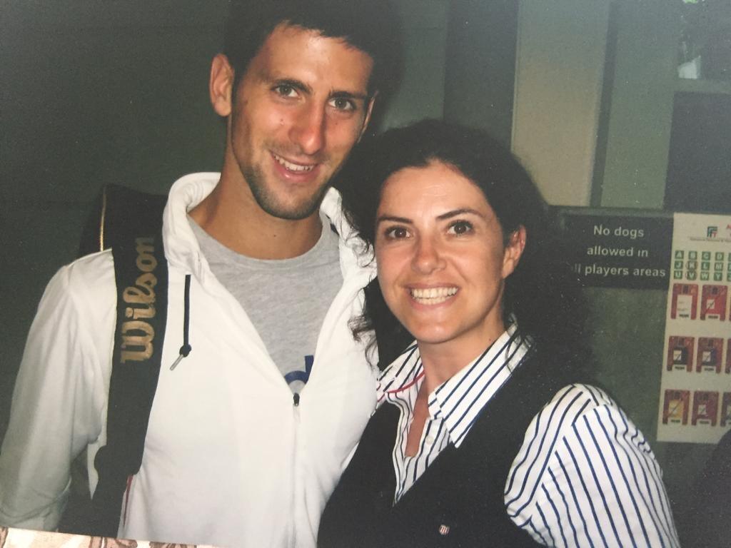 Iveta Malachovská s Novakom Djokovičom v roku 2008.