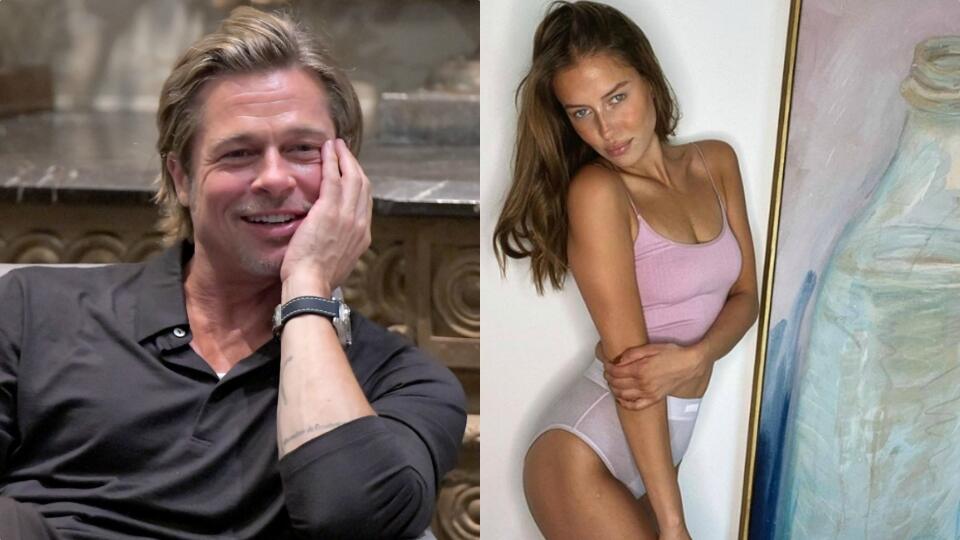 Brad Pitt a modelka Nicole Poturalski. Kráska vraj herca očarila svojou atletickou postavou a výraznými črtami tváre.