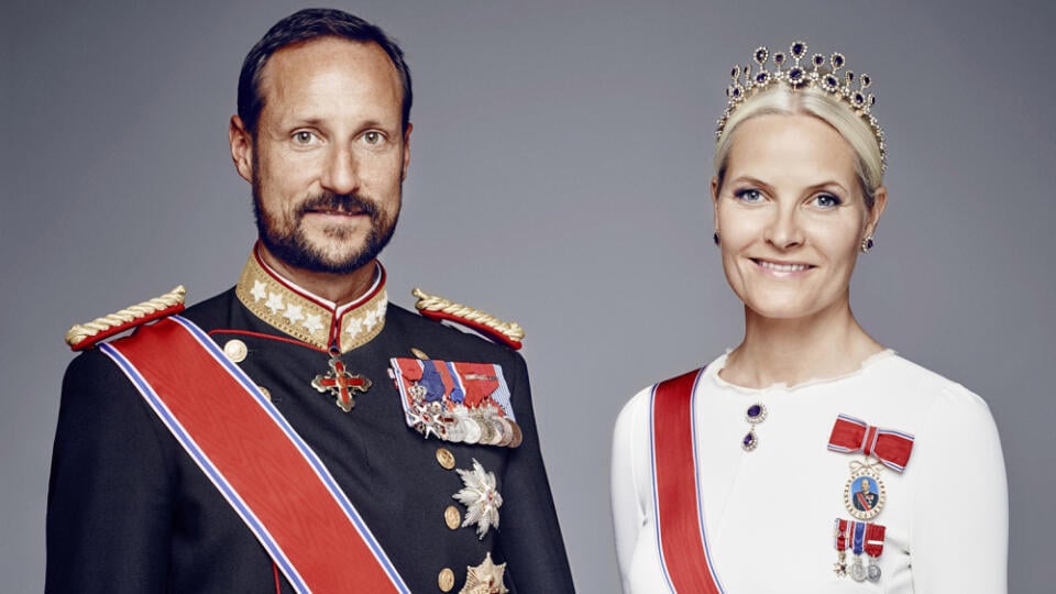 Nórsky princ Haakon a jeho manželka princezná Mette‑Marit