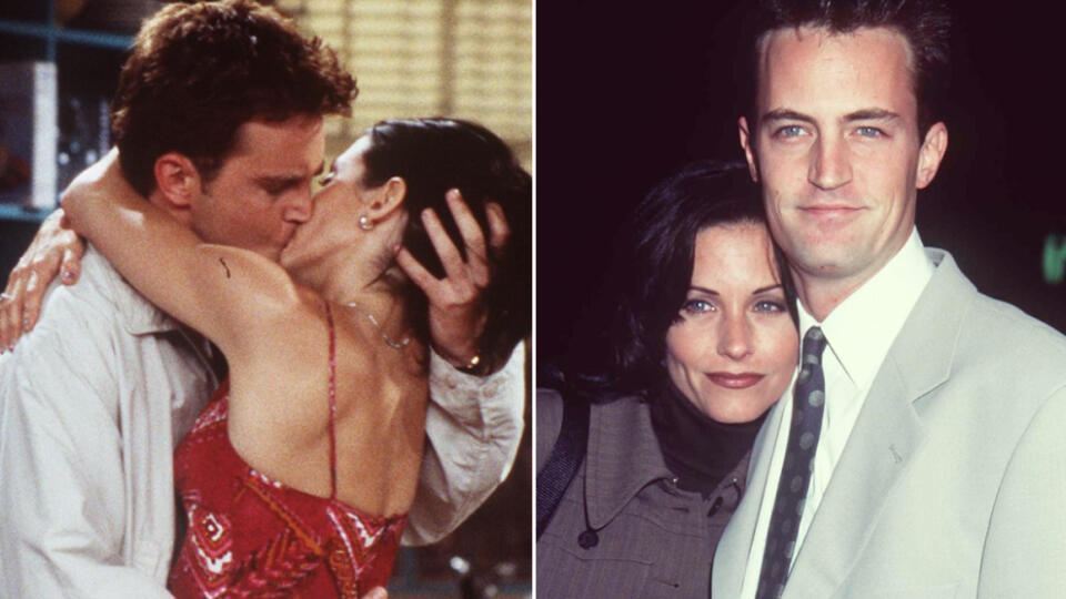 Matthew Perry a Courteney Cox si zahrali seriálových manželov.