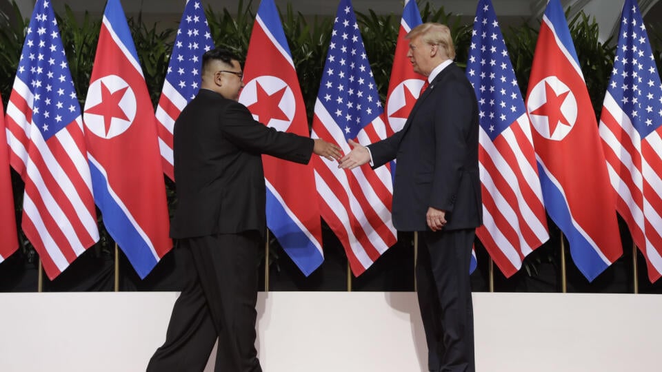 Donald Trump a Kim Čong-un.