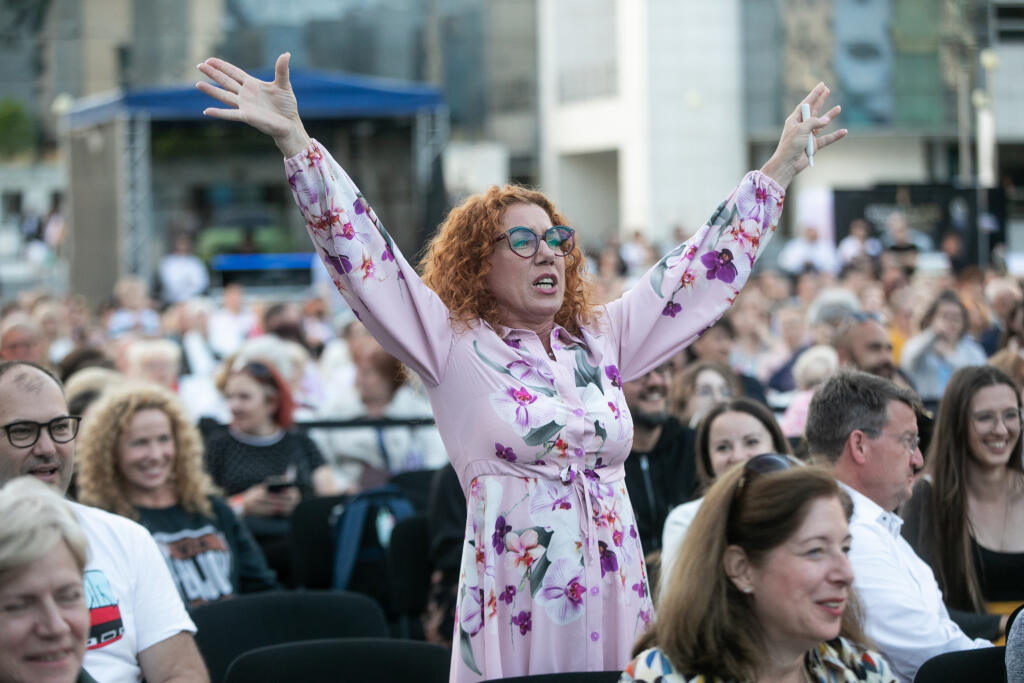 Gabika Dzuríková si koncert kolegov poriadne užila.