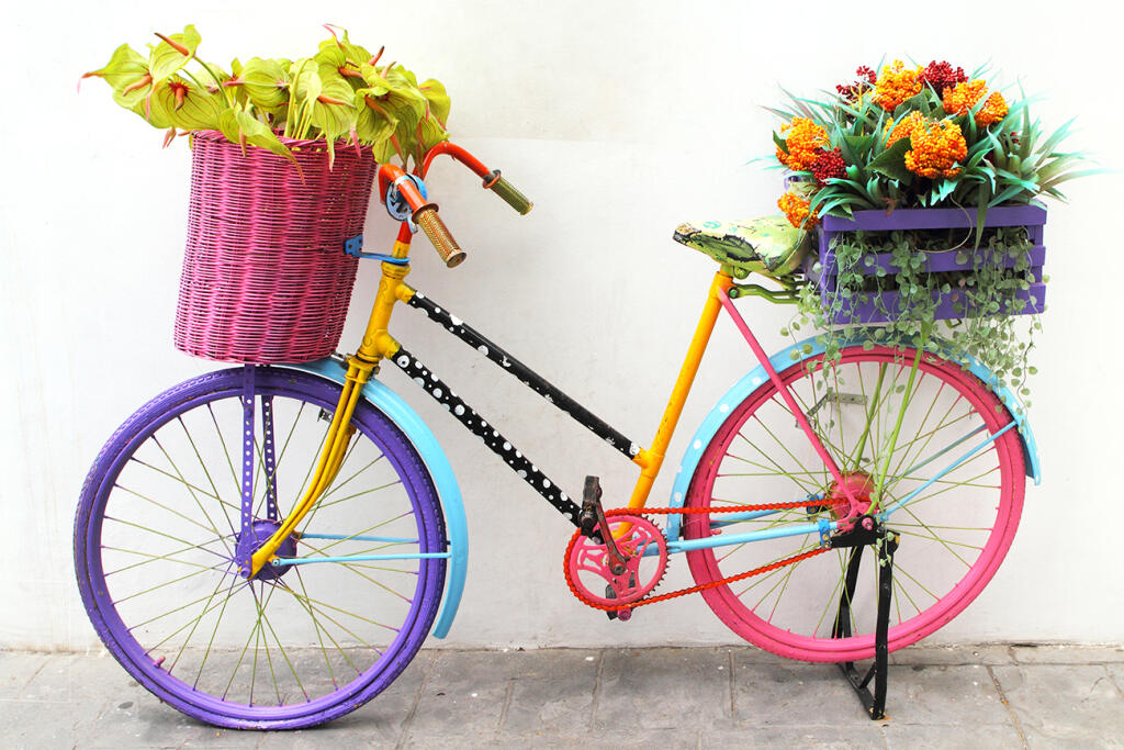 Kvety na bicykli?