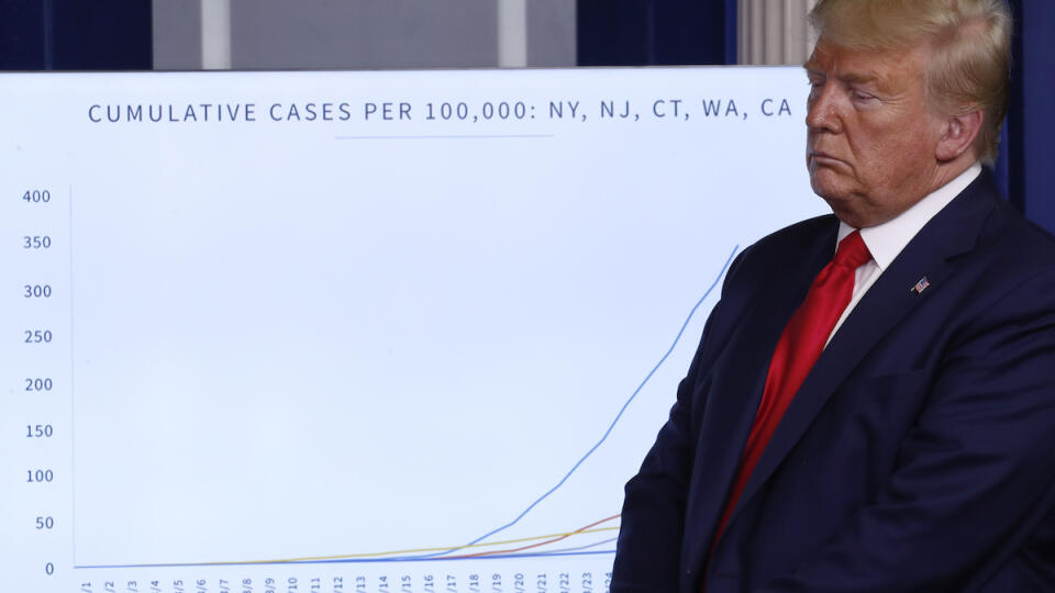 USA koronavírus Biely dom úmrtia odhad Trump TK