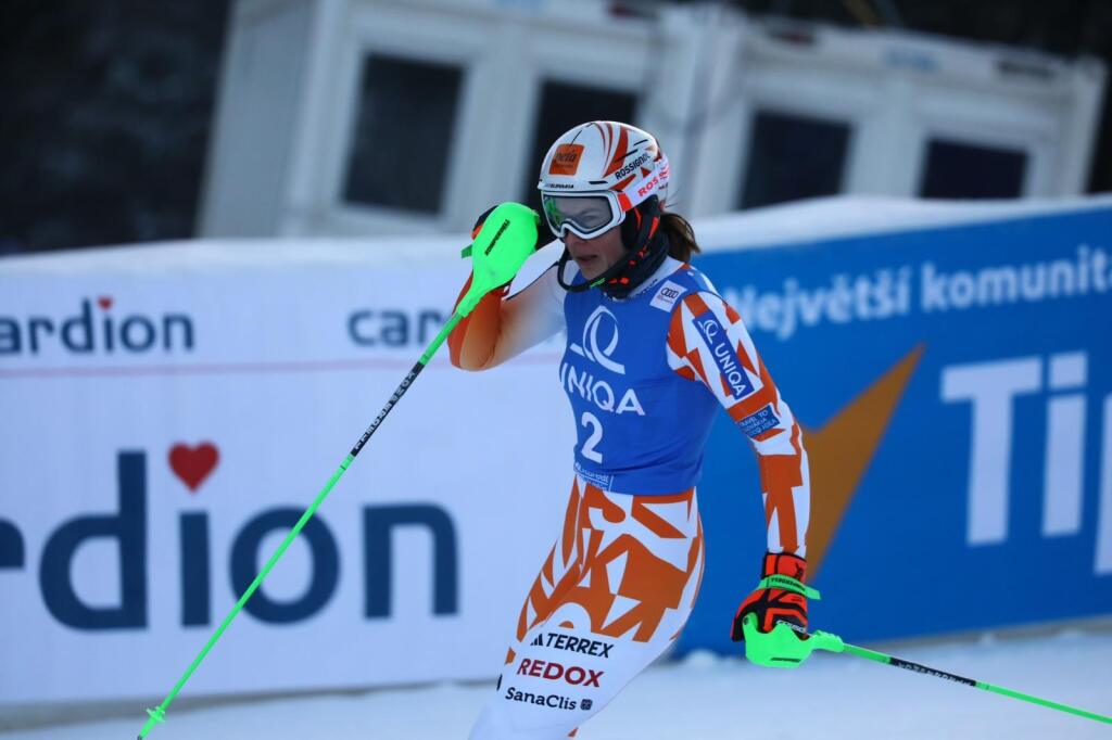 Líderkou po 1. kole nedeľného slalomu v Špindlerovom Mlyne bola Mikaela Shiffrinová.