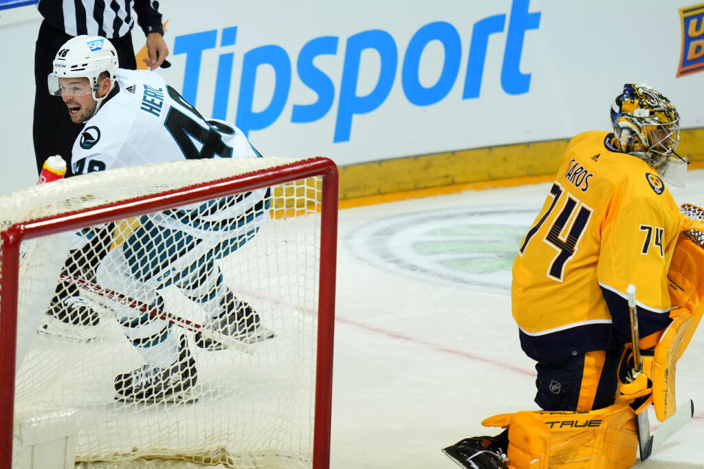 Nashville Predators - San Jose Sharks v Prahe.