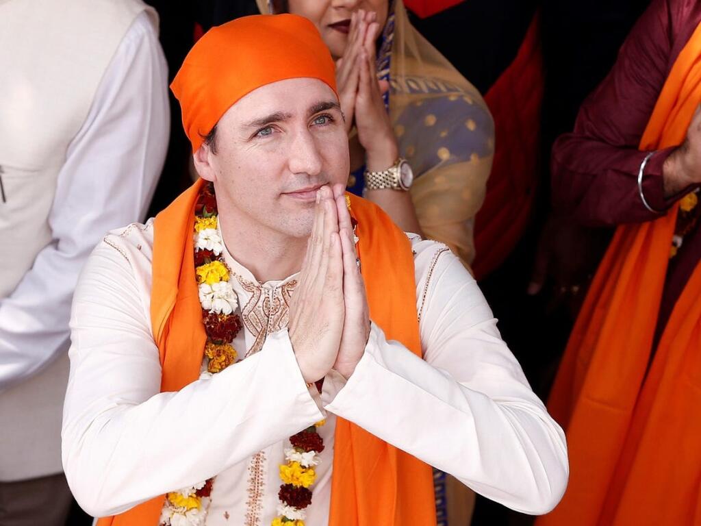Justin Trudeau na návšteve Indie v roku 2018.