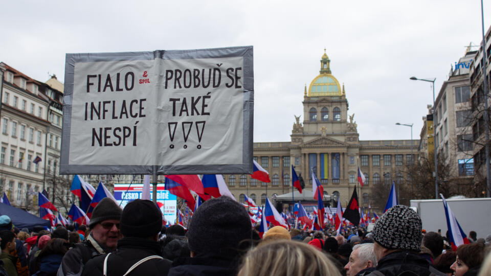 Protivládny protest v Prahe 