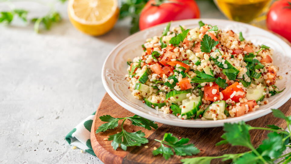 Tabbouleh,Salad,-,Traditional,Middle,Eastern,Or,Arabic,Cuisine.,Levantine