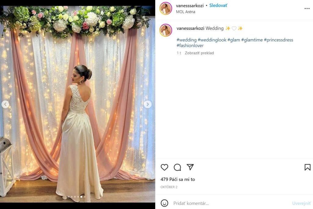 Vanessa na svadbe