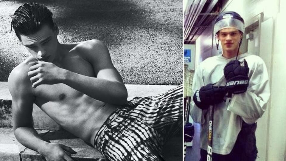 Model Filip Hrivňák na hokej nezanevrel.