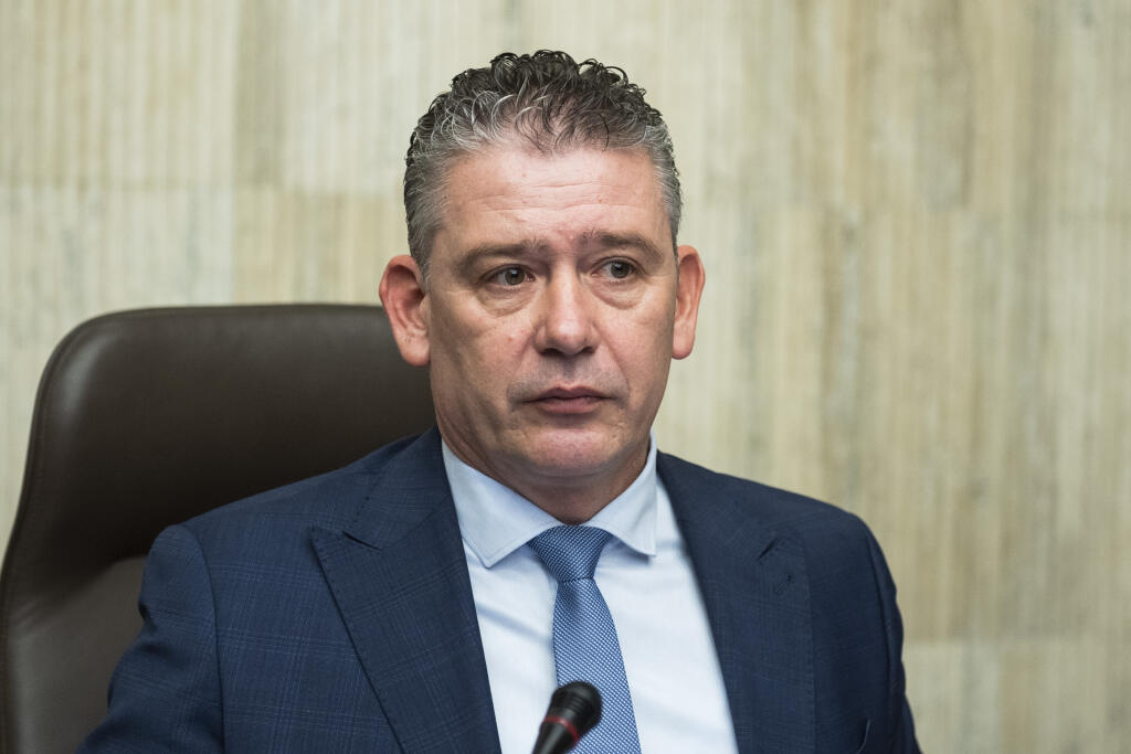 Na snímke dočasne poverený minister vnútra SR Roman Mikulec (OĽaNO) počas 135. schôdze vlády SR v Bratislave 15. februára 2023. FOTO TASR - Jaroslav Novák