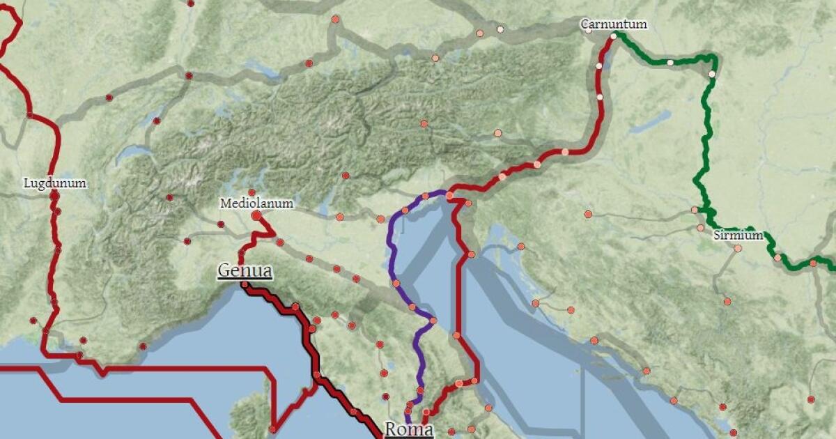Interaktívna mapa ciest z čias Rímskej ríše: Koľko trvala cesta z Ríma ...