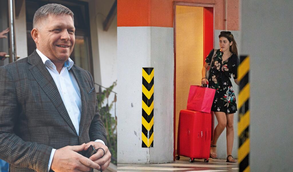 NABALENÁ Szalayová vychádzala z bytu v dovolenkovom štýle.