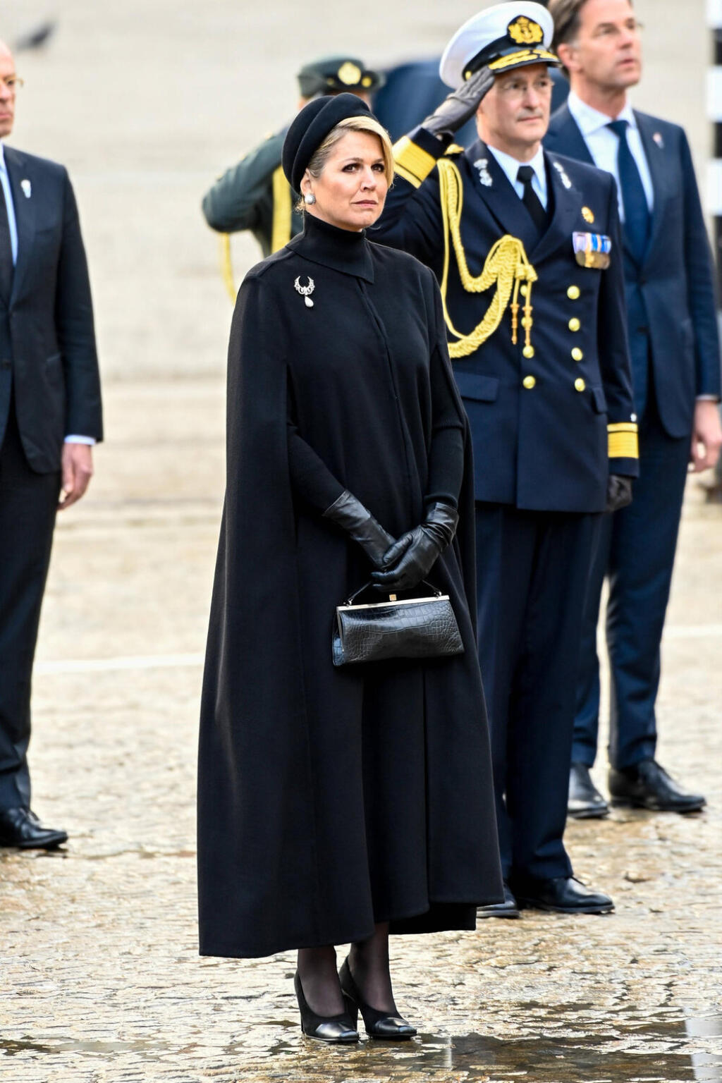 Kráľovná Maxima na pohrebe kráľovnej Alžbety II.