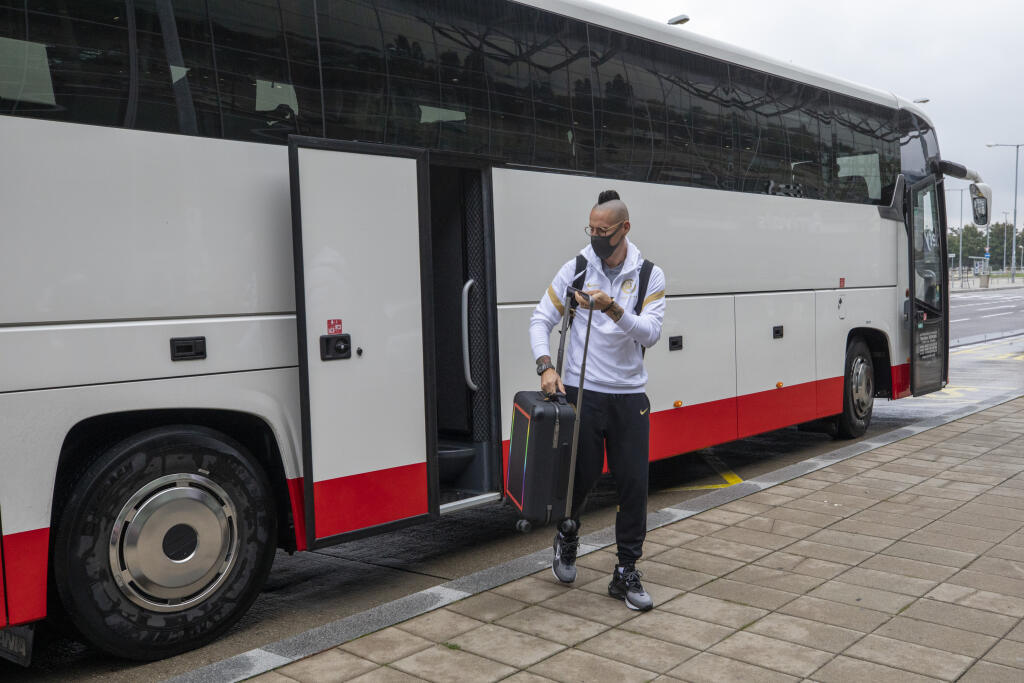 Kapitán Marek Hamšík vyzeral byť v dobrej nálade.