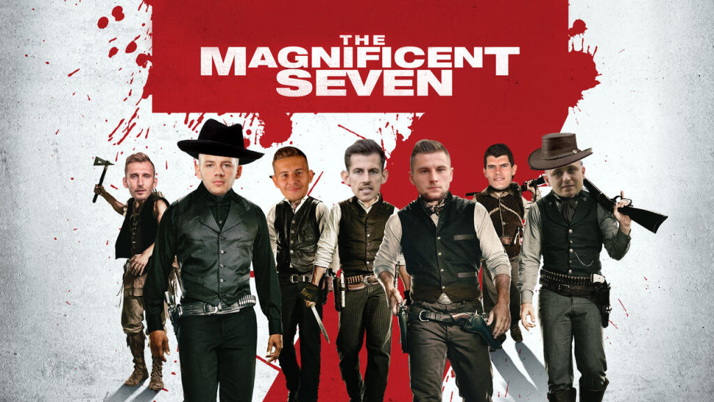 A takto to vraj vyzeralo v osudnú noc. Sedem statočných (v origináli filmu The magnificent seven, pozn.) vydržalo statočne žúrovať až do rána.